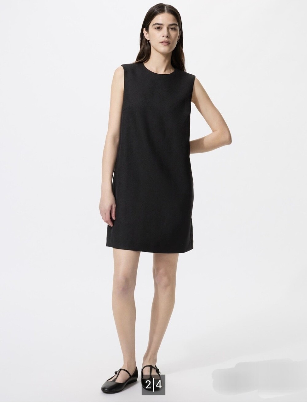 Uniqlo Black Sleeveless Shift Mini Dress